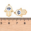 304 Stainless Steel Enamel Pendants STAS-Z190-09G-02-3