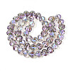Electroplate Transparent Glass Beads Strands EGLA-B012-AB16-2