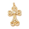 Brass Micro Pave Cubic Zirconia Pendants CU-CBA2F11-17G-01-1