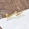 925 Sterling Silver Clear Cubic Zirconia Stud Earrings EJEW-Q032-01G-G-3