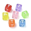 Spray Painted Transparent Acrylic Beads MACR-K365-07T-1