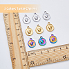 18Pcs 3 Colors Ion Plating(IP) 304 Stainless Steel Pendants Sets STAS-DC0014-12-3