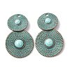 Alloy with Synthetic Turquoise Pendants FIND-B055-01A-1