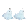 Flocking Opaque Resin Pendants RESI-P053-03B-P-2