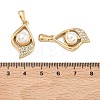 304 Stainless Steel & ABS Plastic Imitation Pearl Pendants STAS-C172-22G-3