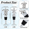 2Pcs 2 Styles Silicone Wine Bottle Stoppers FIND-GF0009-80-2