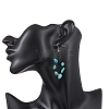 316 Surgical Stainless Steel Glass Seed Beads Chip Dangle Earrings EJEW-TA00774-02-2