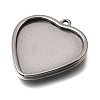 304 Stainless Steel Pendant Cabochon Settings STAS-F365-01D-P-2