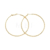 Brass Big Hoop Earrings for Women EJEW-P206-05G-1