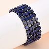 Natural Lapis Lazuli Beads Stretch Bracelets BJEW-F523-02A-2