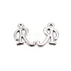 Platinum Plated Alloy Letter Pendants LS-X-PALLOY-J718-01P-R-1