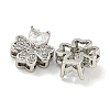 Brass with Clear Cubic Zirconia Charms KK-Q820-24P-2