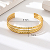 Stainless Steel Triple Layer Cuff Bangles RJ3221-1-2