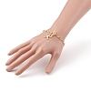 Brass Starfish Charm Bracelets BJEW-JB05807-01-5