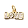 Brass Enamel Charms KK-A268-10G-01-1