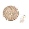 3Pcs 3 Colors Natural Cultured Freshwater Pearl Two Sides Polished Charms PALLOY-JF04036-3