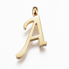 304 Stainless Steel Alphabet Pendants STAS-F129-G-2