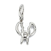 304 Stainless Steel Rhinestone Pendants STAS-A145-04K-P-1