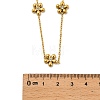 304 Stainless Steel Crystal Rhinestone Flower Link Chain Necklaces for Women NJEW-A059-02G-3
