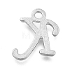 Alloy Letter Pendants PALLOY-J718-01C-K-2