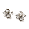 Flower 304 Stainless Steel Stud Earrings EJEW-U003-39P-1