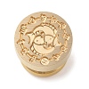 Golden Plated Round Shaped Wax Seal Brass Stamp Head STAM-K002-01G-02-1