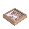 Natural Amethyst and Yellow Quartz Chips Chips Tree of Life with Wooden Photo Frame Decorations DJEW-B013-04H-2