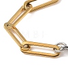 304 Stainless Steel Paperclip Chain Necklaces for Women STAS-Z101-05GP-2