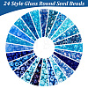   360g 24 Style Glass Round Seed Beads SEED-PH0002-19-4