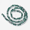 Electroplate Transparent Glass Beads Strands EGLA-A034-T8mm-M15-2