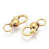 304 Stainless Steel Swivel Lobster Claw Clasps STAS-R065-10G-3