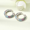Brass Micro Pave Cubic Zirconia Hoop Earrings KK-CBA8324-24P-03-1