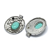 Synthetic Turquoise Oval Pendants G-Q165-03AS-09-2