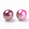 Rainbow Acrylic Imitation Pearl Beads OACR-R065-5mm-A10-2