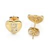 Brass Micro Pave Cubic Zirconia Stud Earrings EJEW-I234-01G-2