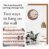7-Tier Round Moon Wooden Wall Mounted Earring Display Rack EDIS-WH0030-23-5