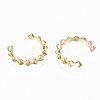 Brass Cuff Earrings X-KK-S356-154G-NF-2