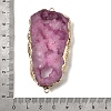 Dyed Natural Druzy Agate Slice Nuggets Links Connector Charms G-P614-04G-03-3