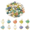 50Pcs 10 Colors Glass Pendants PALLOY-YW00180-1