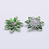 Acrylic Rhinestone Flower Flat Back Cabochons GACR-R016-15-2