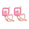Medical Theme Alloy Enamel Pendants AL-CBA2919-03G-01B-1