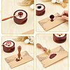 Brass Wax Seal Stamps with Rosewood Handle AJEW-WH0412-0090-3