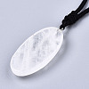 Natural Quartz Crystal Pendant Necklaces NJEW-S421-023-4