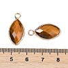 Natural Tiger Eye Faceted Pendants G-G193-01G-03-3