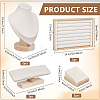 6Pcs 4 Styles VelvetJewelry Display Stand Sets NDIS-DR0001-03-2