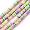 Handmade Polymer Clay Beads Strands CLAY-R089-4mm-T03C-1