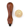 DIY Wood Wax Seal Stamp AJEW-WH0131-354-2