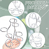 7-Slot Iron Easter Egg Display Stands ODIS-WH0058-21B-P-5