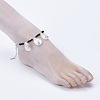 Spiral Shell Charm Anklets AJEW-AN00249-5
