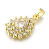 Rack Plating Brass Micro Pave Cubic Zirconia Pendant KK-H485-39G-01-2